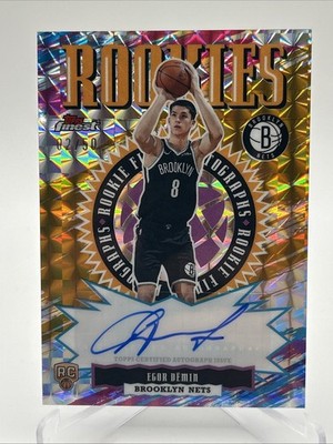 2025-26 Topps Finest - Rookie Autographs Egor Demin #RFA-ED Gold Refractor