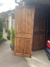 4 Interior Pine Doors ., Medium Oak Coloured With Handles