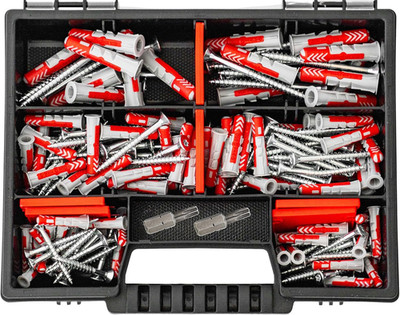 Fischer Duopower Set Dübel + Schrauben Mit Bits, 162 Teiliges Dübelsortiment. Dü