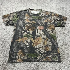 Vintage Y2k Realtree Camo Pocket T Shirt Mens Large Big Bill Wood N Trail Baggy