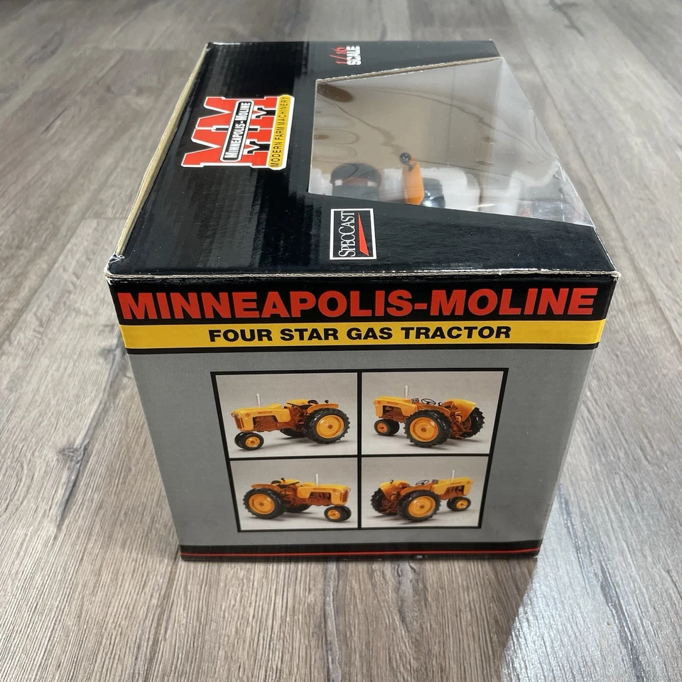 Trator a gás SpecCast Minneapolis Moline altamente detalhado quatro estrelas fundido em escala 1/16 - Imagem 3 de 4