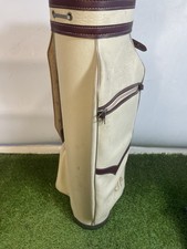 EJP Vintage Golf Bag / Trolley Bag / Cream Leather + Strap /9948