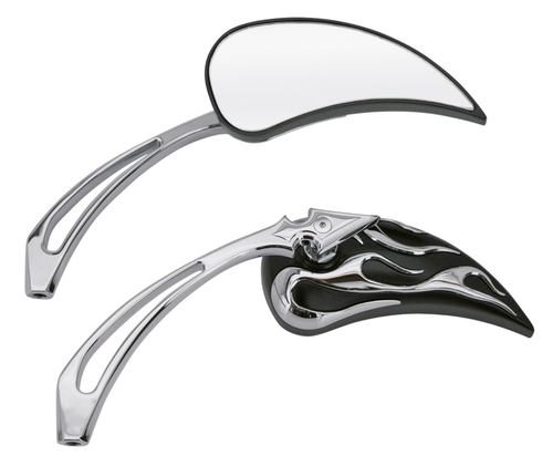 Specchietti Retrovisori Cromati Per Harley Davidson - Filettatura M8