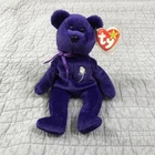 Vintage Beanie Baby Princess Diana Bear Purple Small TY Plush 1997 Tags