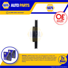 2x Brake Discs Pair Vented Front 293mm NBD5859 NAPA Set 45251T3VA01 45251T7WA02