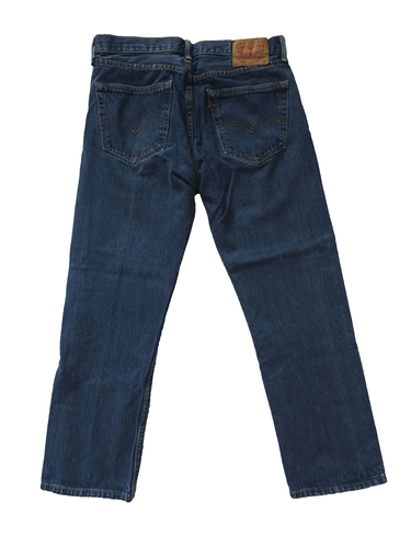 Levis Strauss 505 Jeans Mens 34x29 Blue Regular Fit Straight Leg Denim - Picture 2 of 7