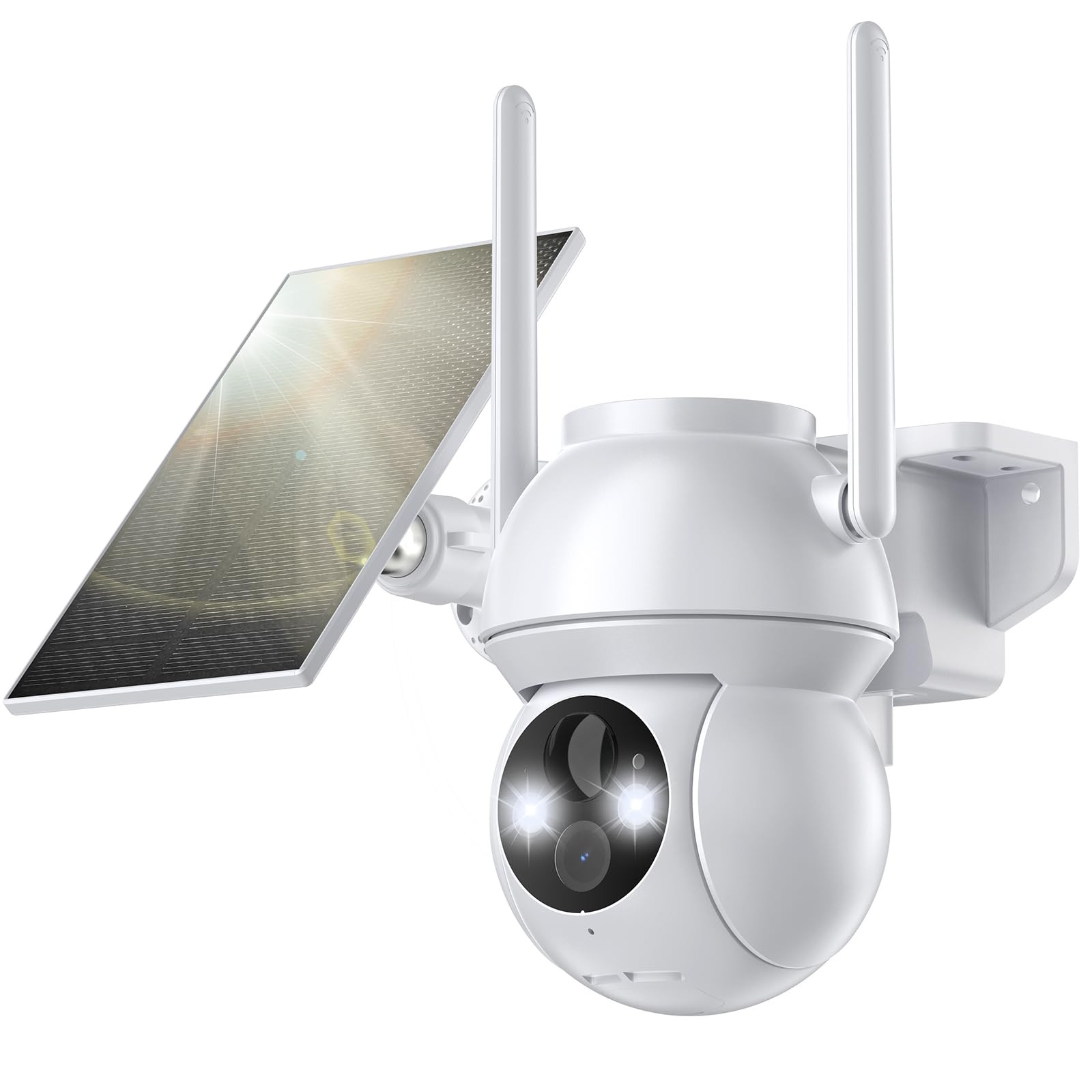 Solar-Powered 2K WiFi Outdoor Security Camera with 360° View and Built-in Battery