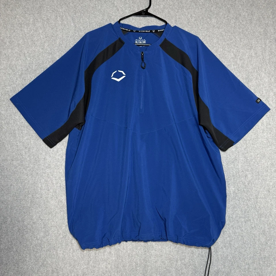 Evoshield Pullover Shirt Mens XL Blue Black Quarter Zip Athletic Tee 120890 - Image 2 of 4