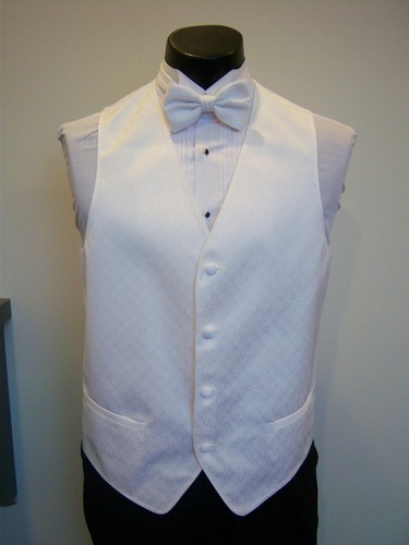 Formal Vest & Optional Tie - 4 Button Full Back Vest with real pockets - DTF - Picture 12 of 13