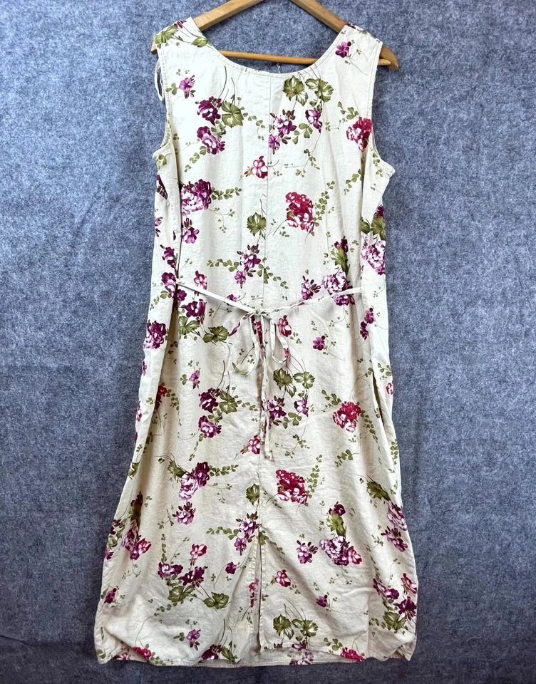 Vestido Sheri Martin Vintage 20W Lino Beige Pradera Country Modesto Foto 2 de 4