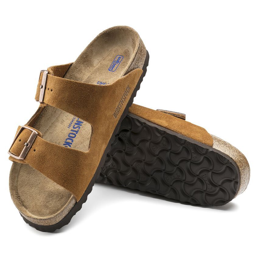 靴 BIRKENSTOCK / Arizona mink suede sandals Birkenstock Arizona Suede Leather Mink Buckles Sandals