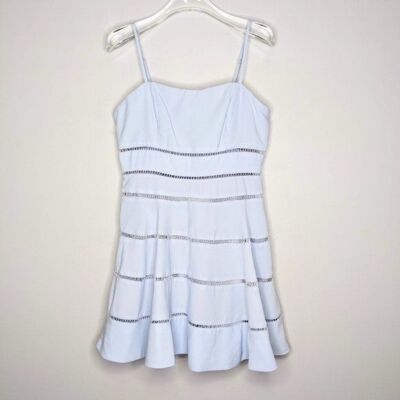 striped white and blue dress Pari Open Back Mini Dress main image 0