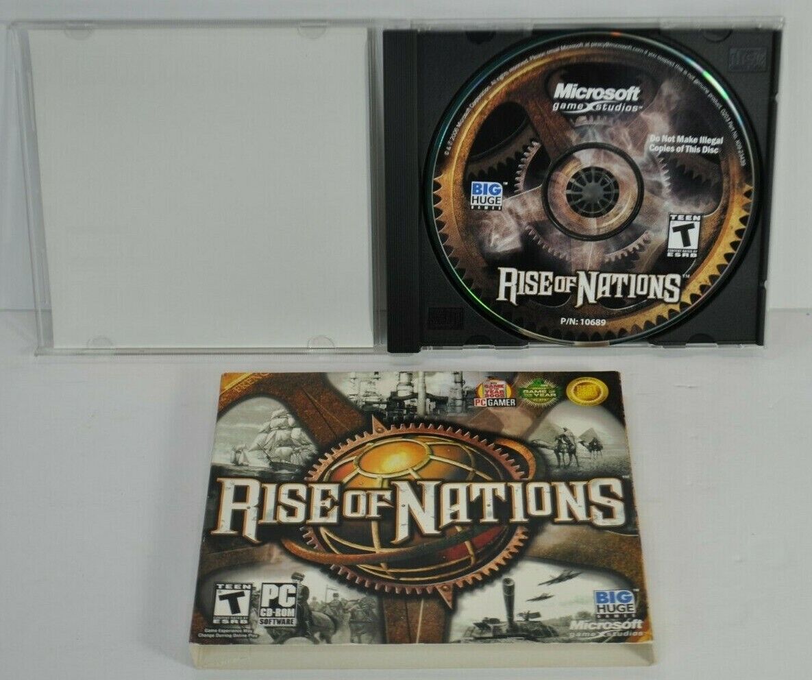 Rise of Nations (PC, 2003) Strategy Game CD ROM Product Key