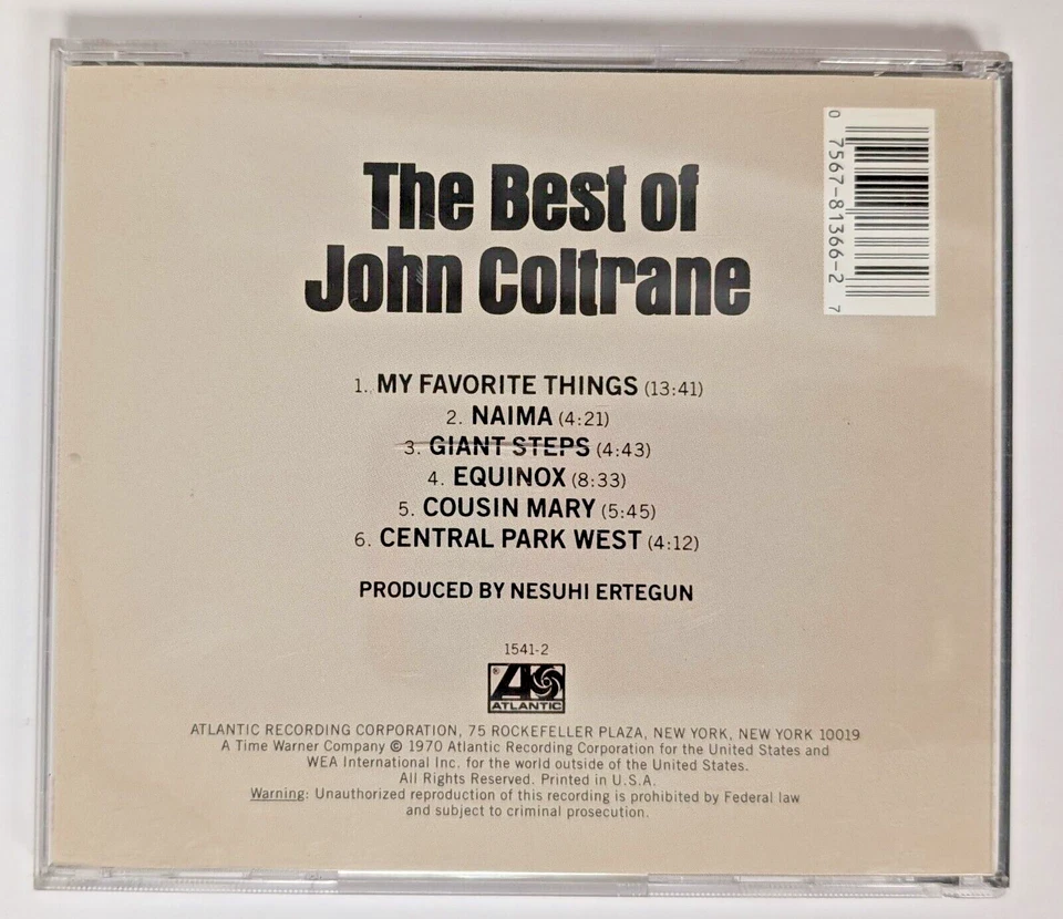 The Best Of John Coltrane CD Reissue 1970's Jazz Blues Foto 4 de 4
