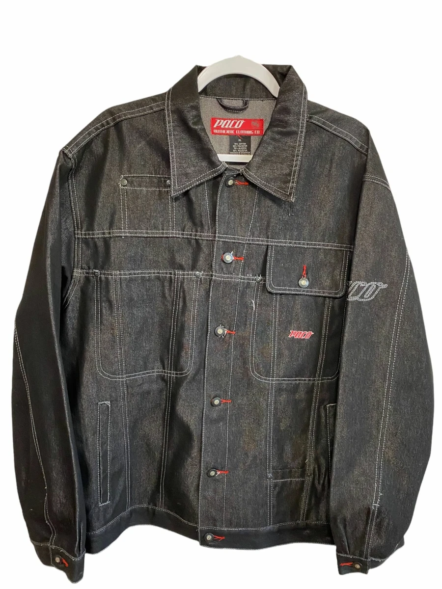 Vintage Green PACO Jeans Denim Jacket Size XL Black eBay