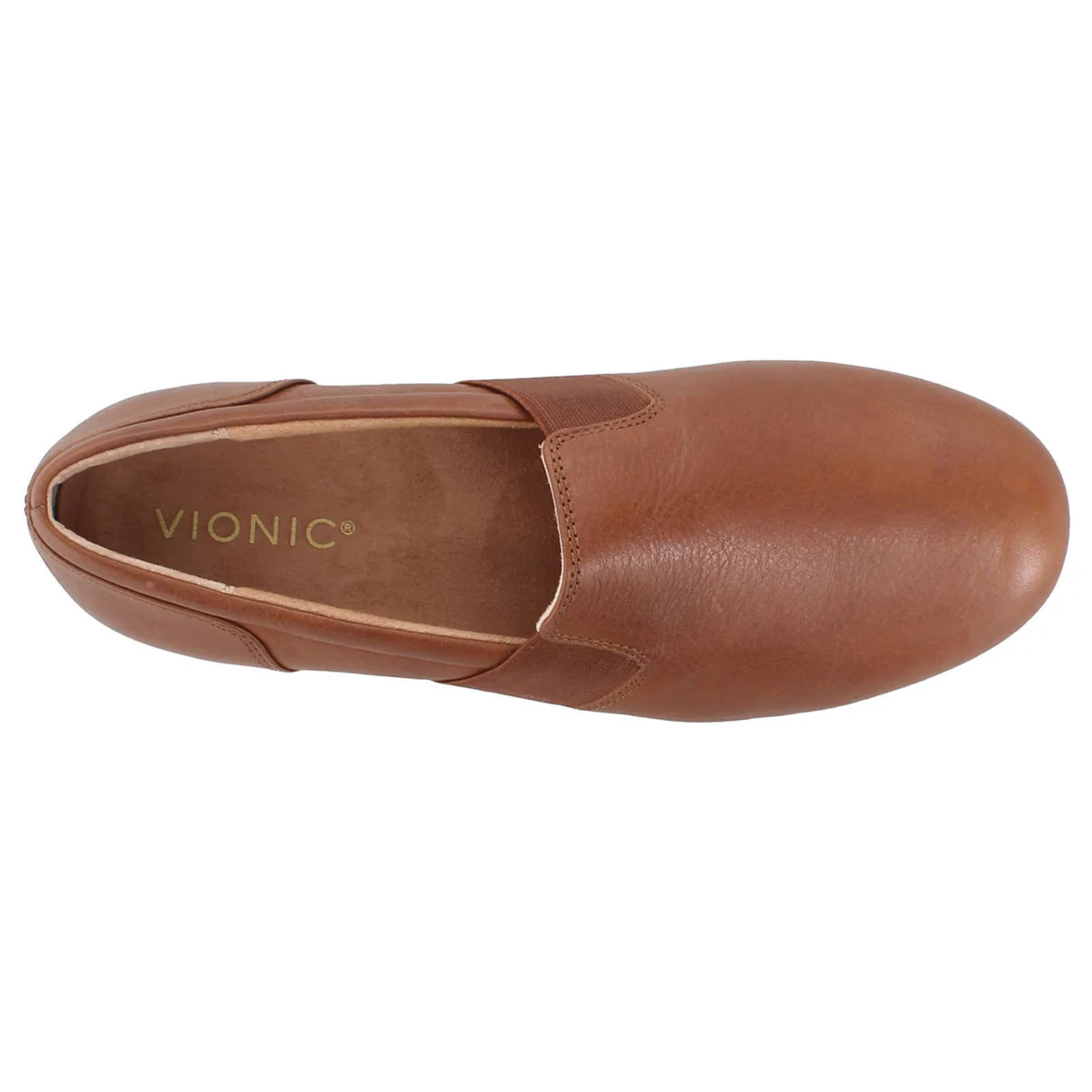 Vionic Magnolia Gianna Black Leather Slip-On Flats Size 6 Vionic Magnolia Gianna Slip On Leather Shoe Comfort Mocha  main image 2