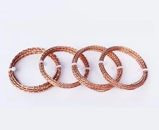 Copper Square Twisted Fancy Wire - Choose Gauge & length   ( See Variations )