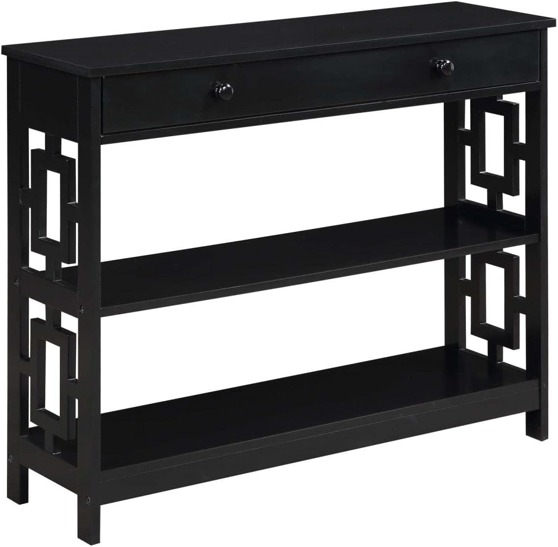 Stylish Black Town Square Console Table for Modern Living Spaces