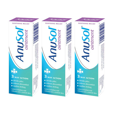 Anusol Salbe Hämorrhoidenhaufen Behandlung 25g - 3er Pack