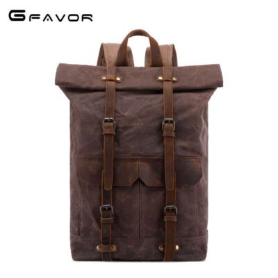 Vintage Capacity Men Outdoor Travel Casual Sports Canvas Backpack School Bag