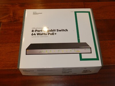 HP OfficeConnect 1420 8G PoE+ (64W) Switch - JH330A#ABA MINT COND.
