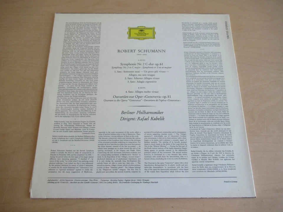 9 Alben DGG Schumann-Kubelik, Michelangeli, Geza Anda, Karajan, Francesch, Demus - Bild 3 von 4