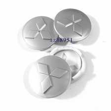 60mm Silver Car Wheel Center Cap 2.36 For Mitsubishi Lancer Pajero Eclipse