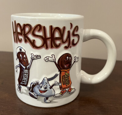 2007 The Hershey Company 3-D Kisses Bar Reeses Hot Cocoa Ceramic Coffee Mug