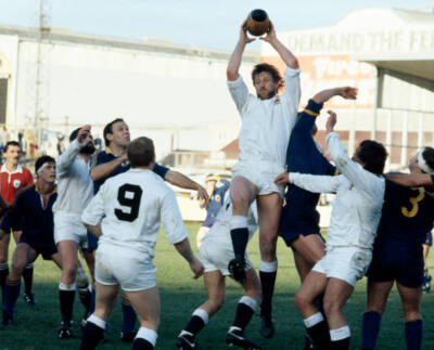 Steve Bainbridge wins the line-out for England against Otago duri - Old Photo