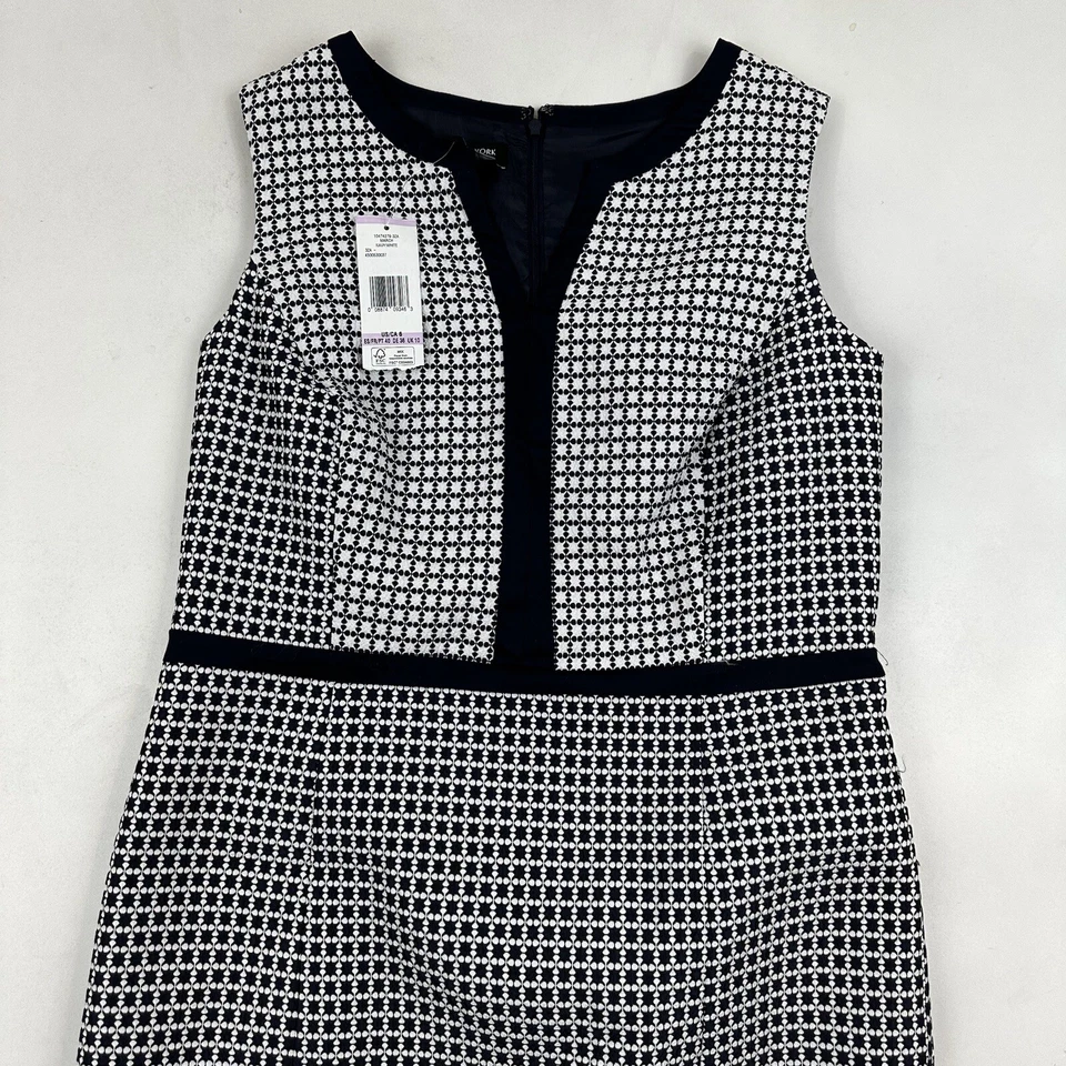 Nuevo con etiquetas Vestido Vaina Jones Colección Nueva York Azul Marino Sin Mangas Talla 6 Cuello en V $139 Foto 3 de 4