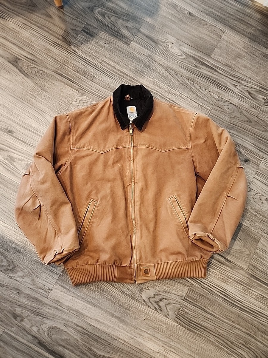 Vintage Carhartt Santa Fe J14 BRN Brown Canvas Bomber Jacket Vintage Carhartt Santa Fe J14 BRN Brown Canvas Bomber Jacket