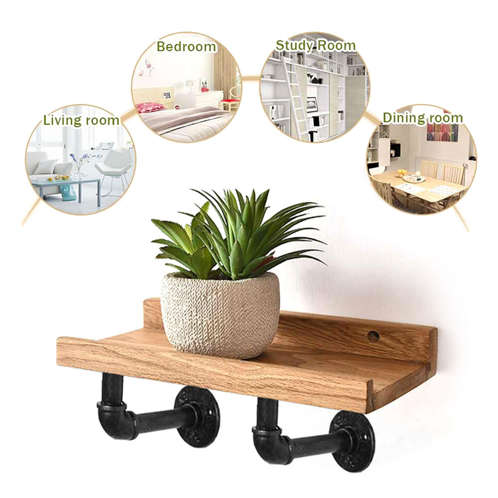 Pipe Shelf Brackets Industrial Shelf Bracket Vintage Wall Mounted