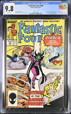 FANTASTIC FOUR #306 CGC 9.8 WP NM/M MARVEL 1987 KEY 1ST APPEARANCE OF MAYA  