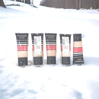 5 ~ Covergirl Outlast Active 24 Hour Foundation + SPF 20 #825 BUFF BEIGE 1 Oz×5.