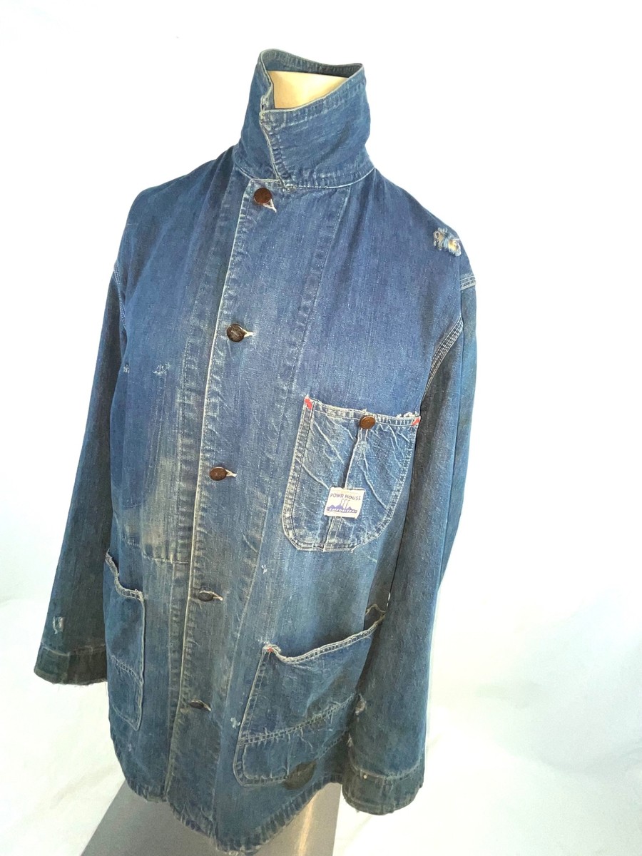 VTG 50S MENS POWR HOUSE MONTGOMERY WARDS DENIM JEAN WORK CHORE
