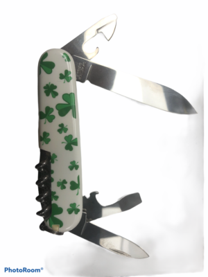 Victorinox Shamrock SPARTAN white pocket swiss knife NEW Ireland