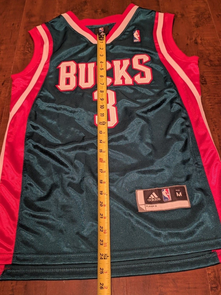 BRANDON JENNINGS #3 MILWAUKEE BUCKS JERSEY Mens Medium Green Red