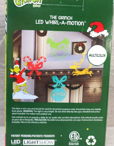NEW GEMMY DR SEUSS THE GRINCH LED LIGHTSHOW PROJECTOR WHIRL A MOTION CHRISTMAS - Bild 7 von 11