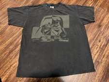 90's Vintage Star Wars Darth Vader T-Shirt Gold Glitter XL 1993 Single Stitch