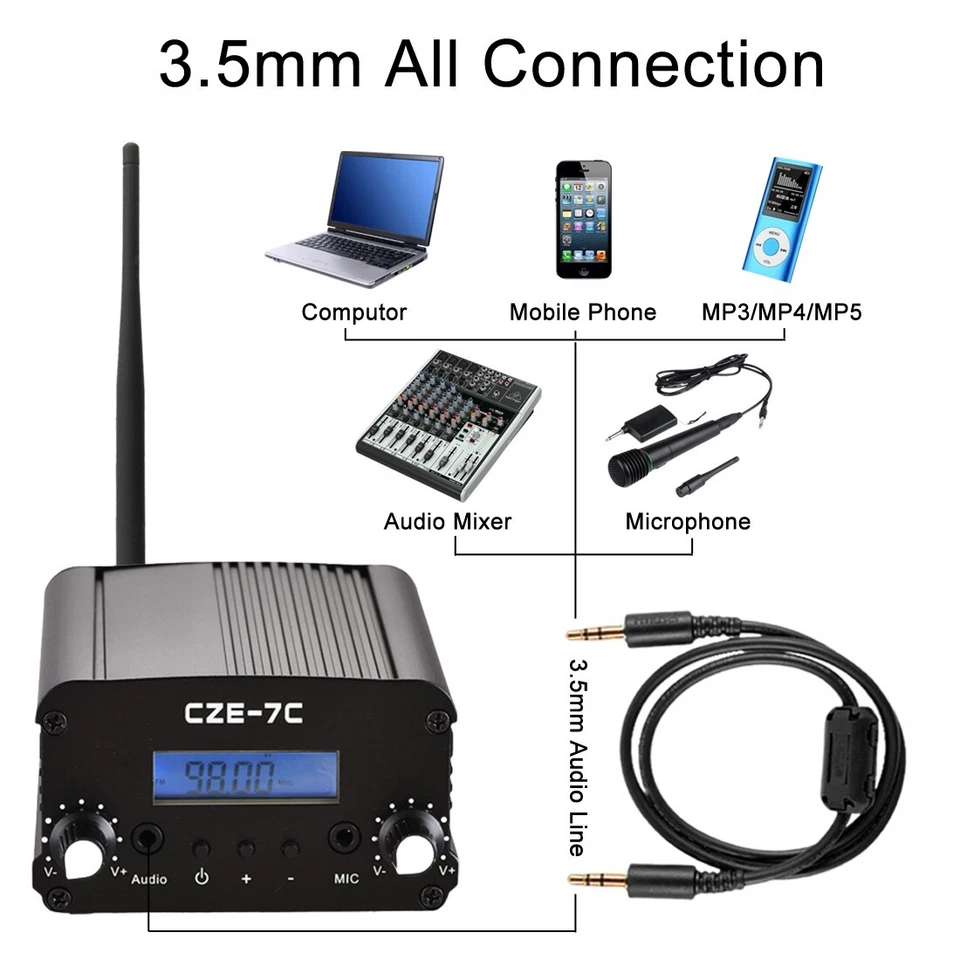 Fmuser часть 15 fm передатчик для привода в кинотеатре радиопередатчик 7 Вт - Изображение 4 из 4