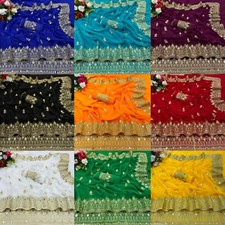 Women's Embroidered Georgette Saree with Multiple Blouse