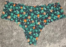NeW Vs no show Scalloped thong Panty Size small halloween graphics