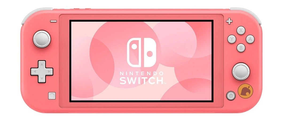 Coral nintendo switch lite animal hotsell crossing bundle