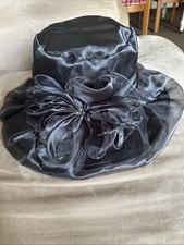 Lucky Leaf Organza Wedding Church Hats Kentucky Derby Wide Brim Bridal Party New