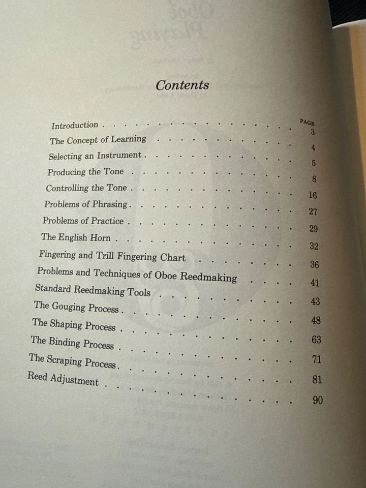 The Art of Oboe Playing by Robert Sprenkle & David Ledet WB Music Book - Image 3 of 4