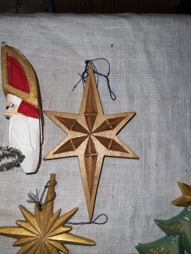 Weihnachtsschmuck Holz handgeschnitzt von Nick S Posa 12er Set - Bild 8 von 11