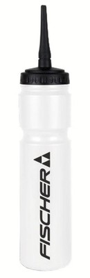 FISCHER 1000ml Trinkflasche langer Halm weiß / Water Bottle long straw white