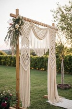 Luxury Macrame wedding backdrop, Macrame wedding arch, Large Macrame Curtain