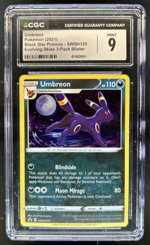 2021 Pokemon SWSH Black Star Promos Umbreon #SWSH129 CGC 9