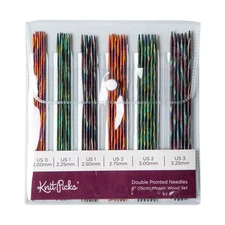Knit Picks 6" Mosaic Double Pointed Wood Knitting Needle Set